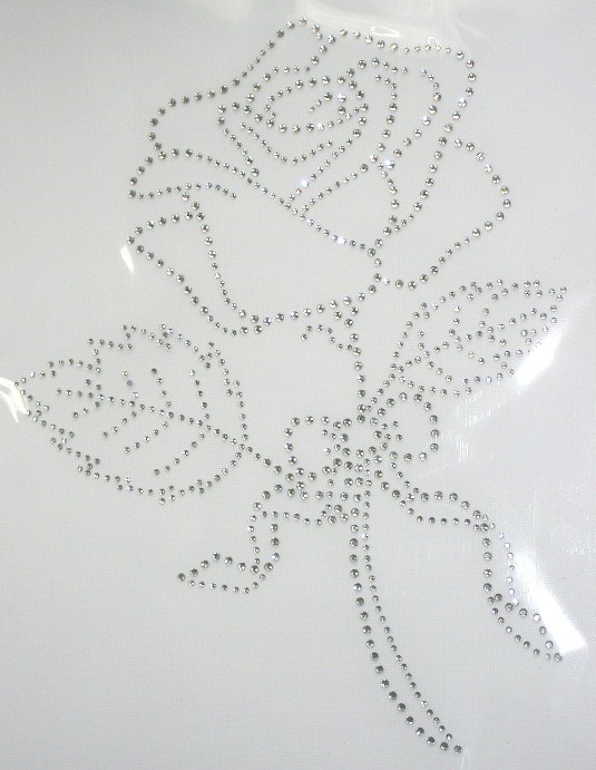rosa di strass con fiocco